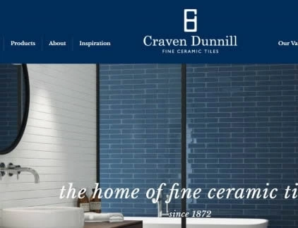 Home page of Craven Dunnill web design.