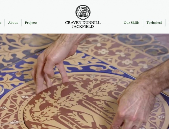 Video footage showing handmade tiles being made