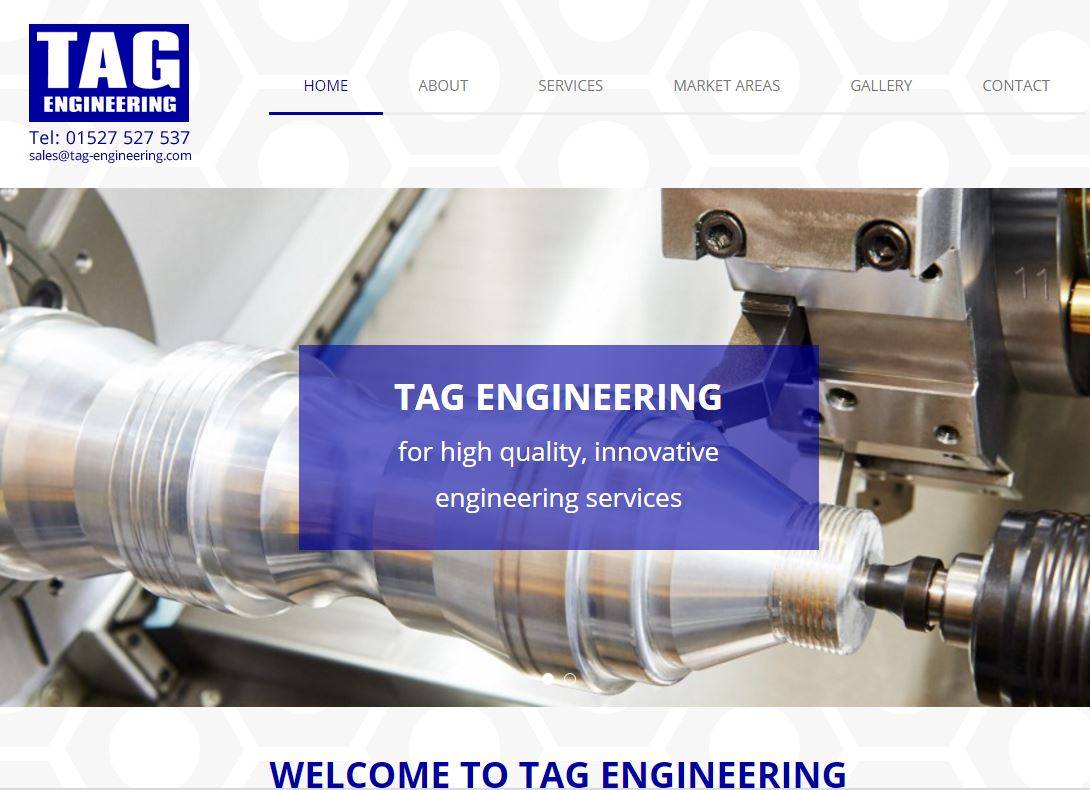 The Tag Engineering company website design