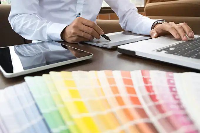 web design concepts colour swatches